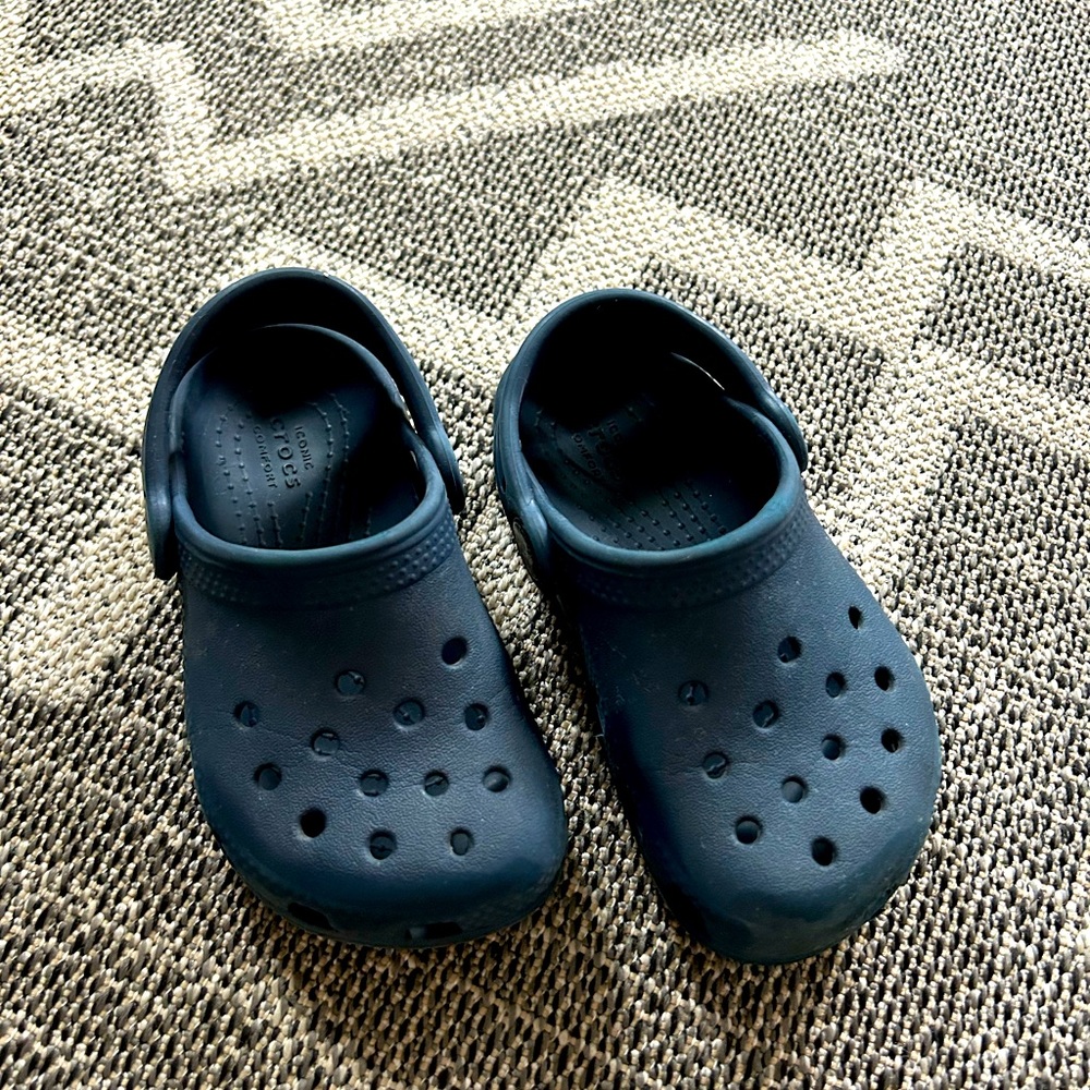 Navy crocs